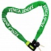 Велосипедный замок Vinca Sport, цепь, на ключ, тканевая-оболочка, 6 х 1000мм, зеленый, VS 101.759 green