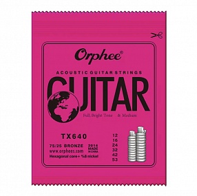 Комплект струн для акустической гитары Orphee TX640